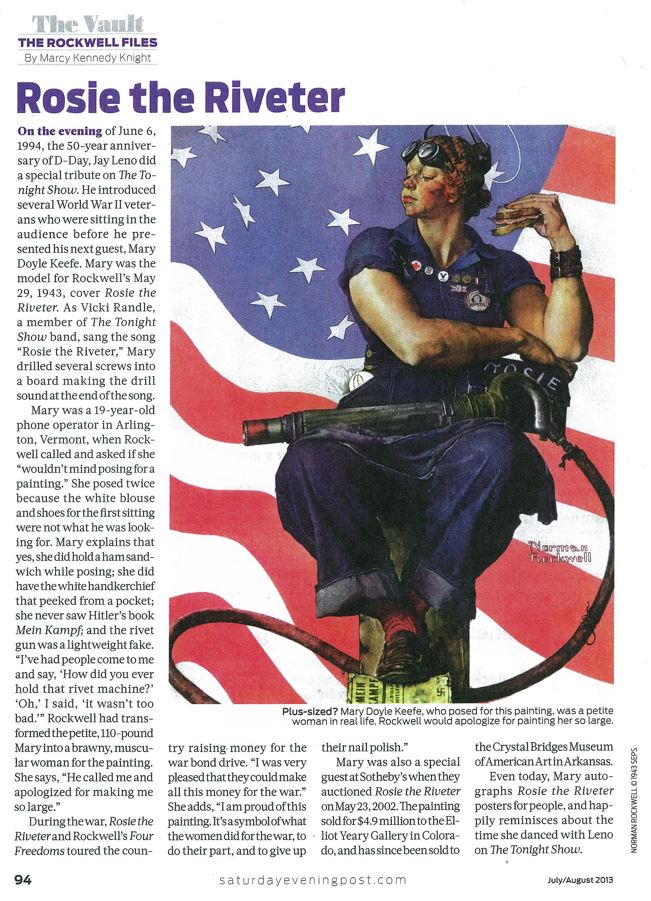 Saturday Evening Post / Rosie the Riveter / Mary Doyle Keefe